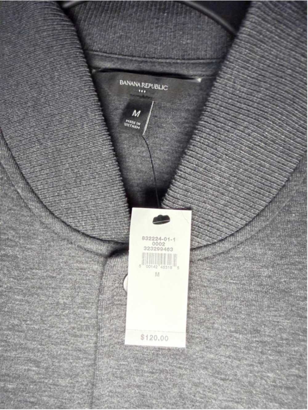 Men's Banana Republic NWT weekender Bomber Jacket M Charcoal - Picture 7 of 10
